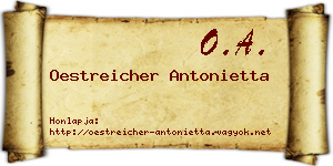 Oestreicher Antonietta névjegykártya